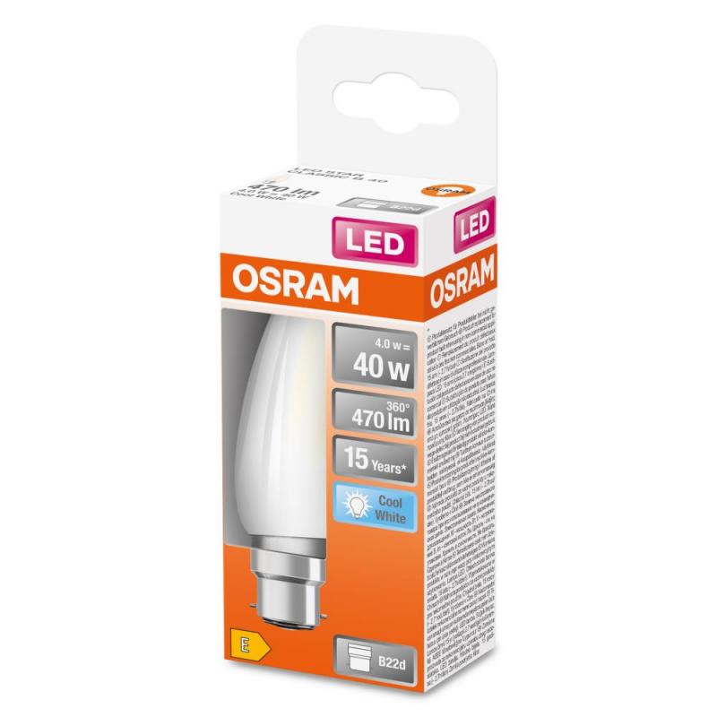 OSRAM B22D LED Lampe STAR mit Bajonettsockel 4W wie 40W neutralweißes Licht 4000K